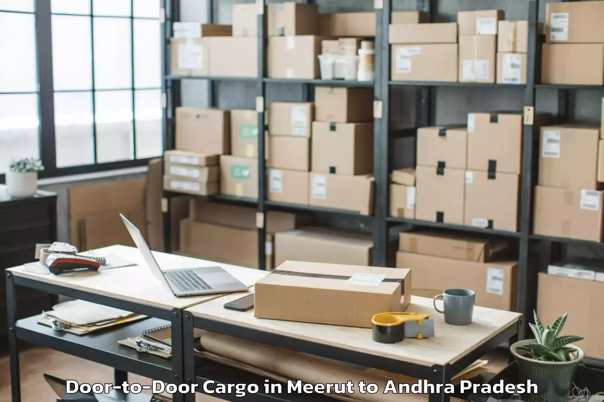 Affordable Meerut to Parvatipuram Door To Door Cargo